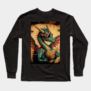 Dragon With Valentine Long Sleeve T-Shirt